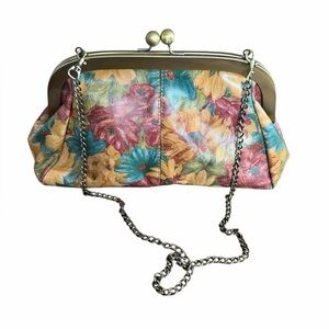 Patricia Nash•Mia Fresco Bouquet Leather Frame Satchel Purse Handbag Clutch